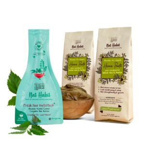 Nat Habit Ready-To-Apply Henna Paste & Tri Leaf Nutri HairMask